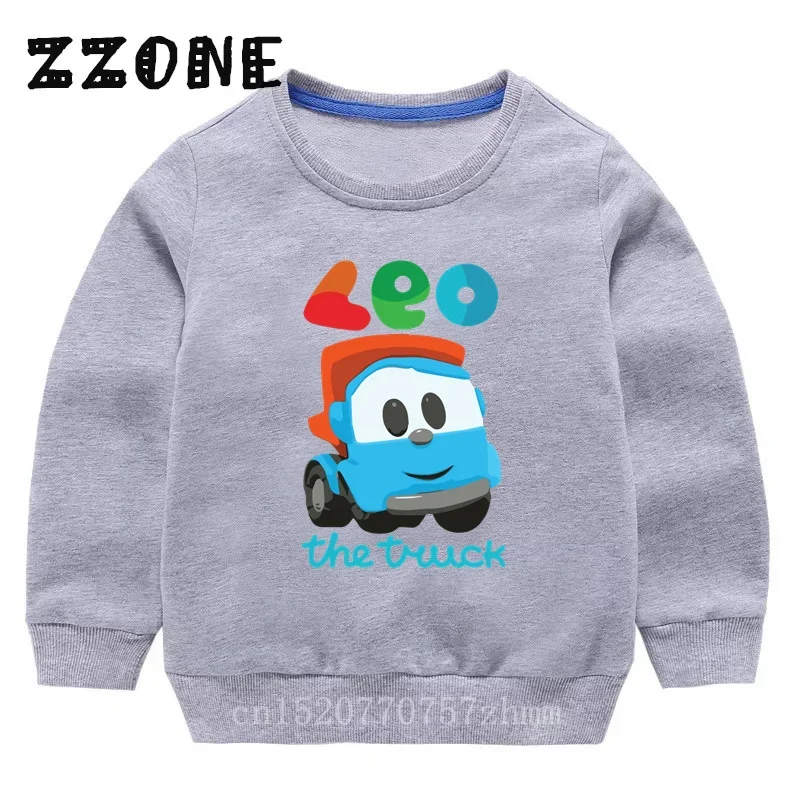 Kids Sweatshirts Leo The Truck Tv Show Cute Cartoon Children Hoodies Baby Pullover Outwear Tops Spring Autumn Girls Boys Clothes