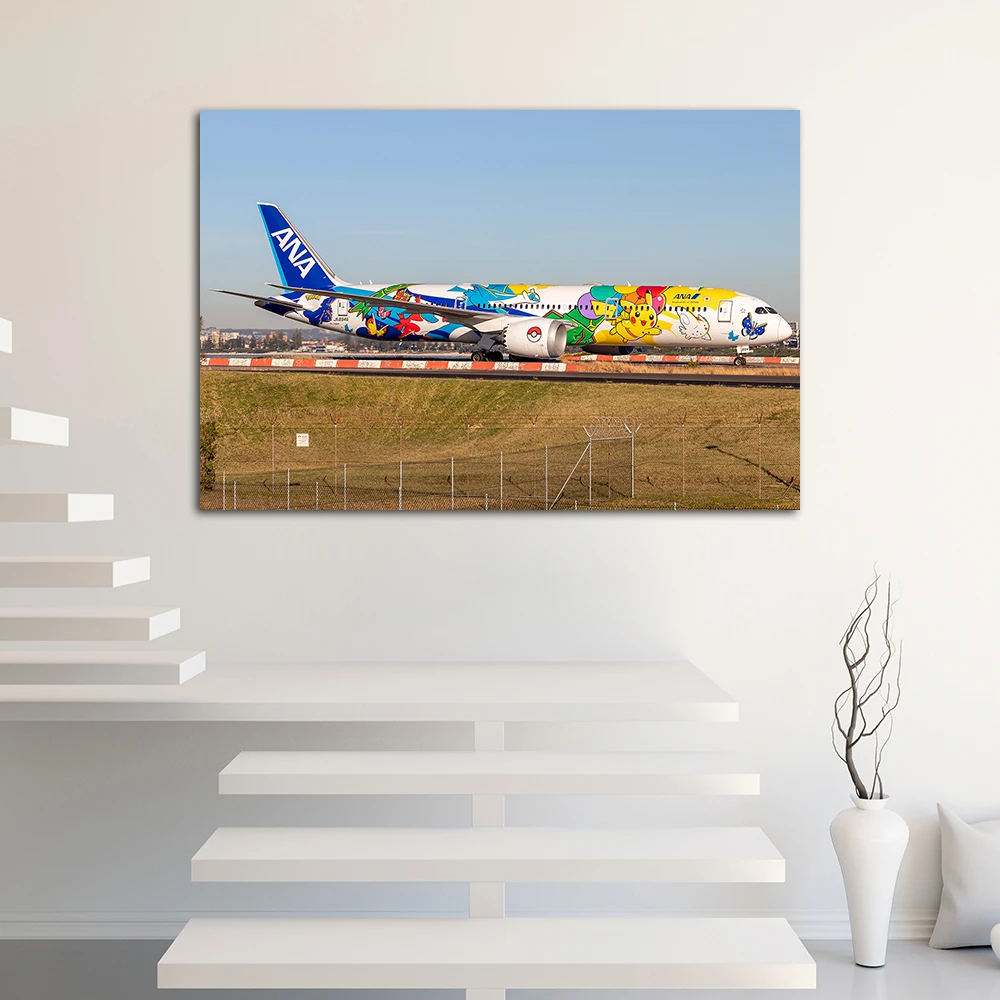 Boeing 787-9 Dreamliner Canvas Painting Contemporary Wall Art Home Decor Posters & Prints Decorative Pictures for Living Room