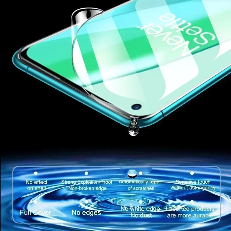 Película de hidrogel curvada de cobertura completa, Protector de pantalla para OnePlus 11, 9, 10 Pro, 9R Nord 2, 8, 8T, 7T, 7, 6T, 6 Pro, accesorios sin cristal, 3 piezas