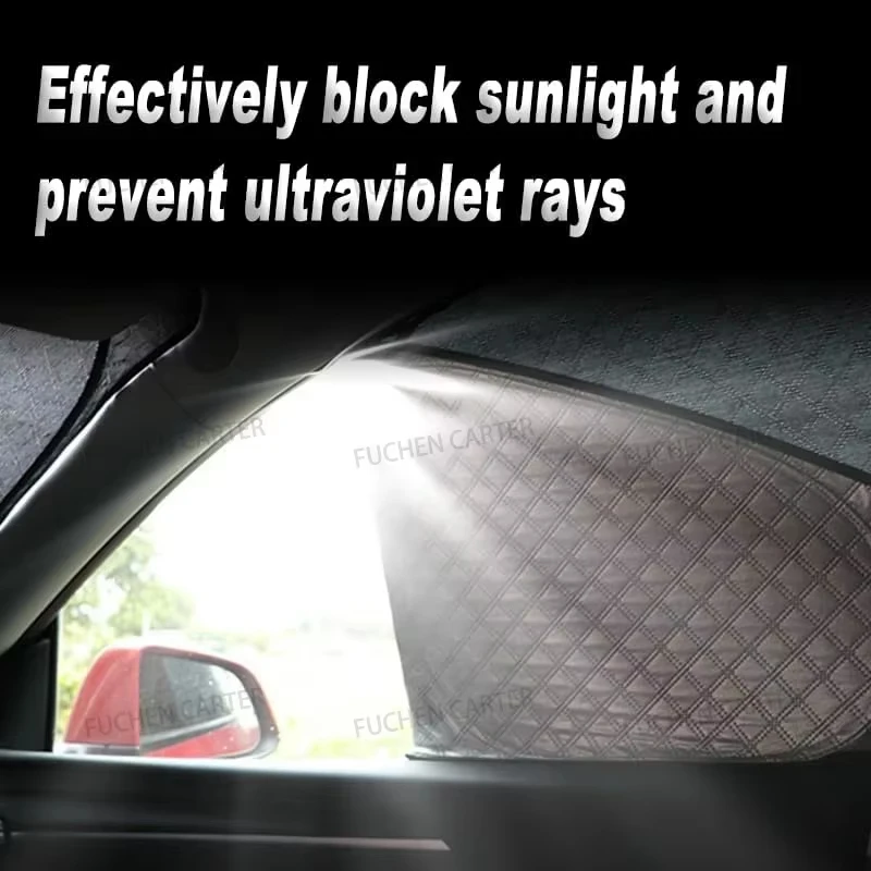 Heat Insulated Privacy Sunshades Compatible for Tesla Model YL 2026 Side Window & Windshield Sun Visors for Outdoor Camping
