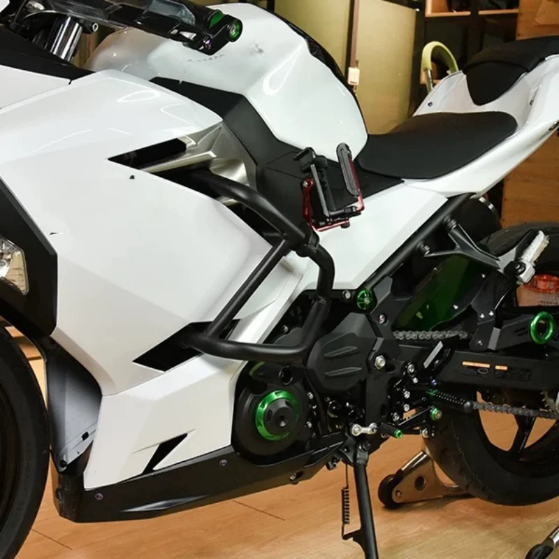 Motorcycle Crash Bar Stunt Cage Engine Guard For Kawasaki Ninja 250 400 2018-2025 Ninja 500 2024 Bumper Frame Falling Protector