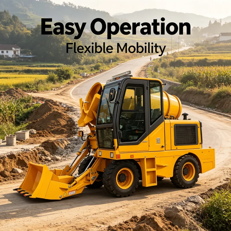 Self Loading Cement Mixer 4.0m3 Efficient Concrete Mixing Truck With 4 Wheel Drive Off Road Capability For Construction Site