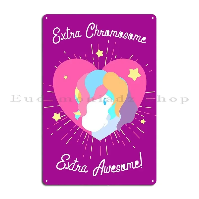 Extra Awesome Chromosome Metal Plaque Pub Wall Decor Bar Cave Custom Classic Tin Sign Poster