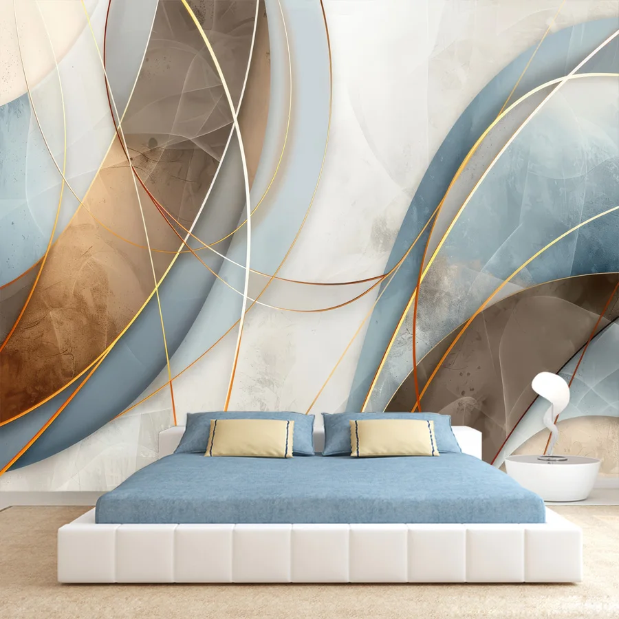 

Фотообои на заказ 21+ (разных дизайнов) с эффектом 3D для гостиной, декоративные панели для дома, коричневый мрамор, геометрический дизайн, настенное панно