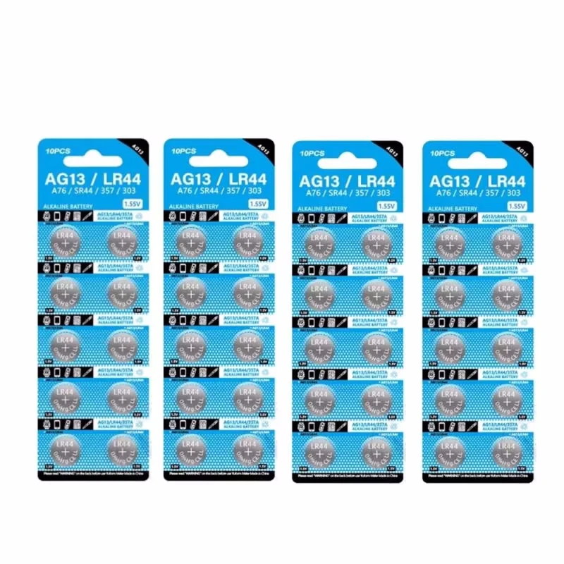 10 unidades AG13 LR44 A76 357 357A LR1154 SR1154 SR44 1,55 V batería alcalina para reloj calculadora llave de coche reloj remoto botón pila de moneda