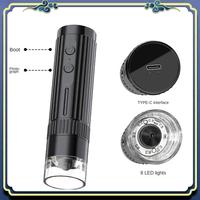 Portable Digital Microscope Rechargeable Portable 50X-1000X HD Magnification, Handheld Magnifier, Pocket Folding Stand