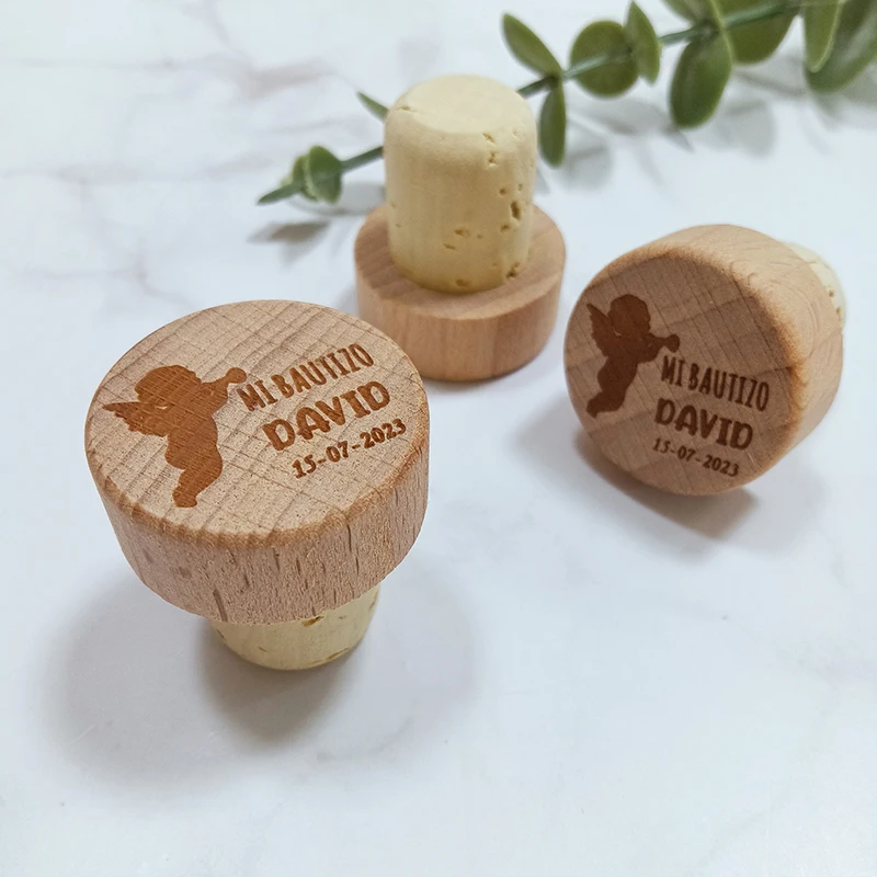 Custom Wine Cork Stoppers,Wedding Party Thank You Favors for Guest,Personalized Bottle Cork Toppers with name,Baby Shower Gift