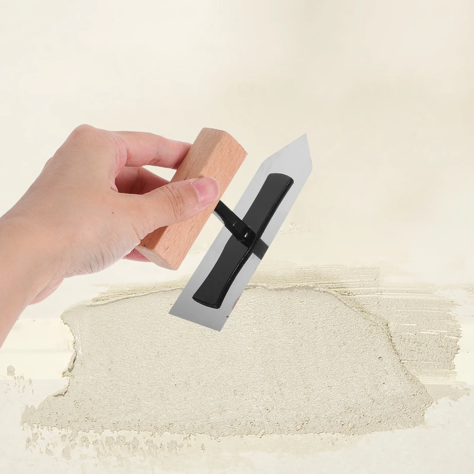 مجرفة تجصيص صغيرة من الفولاذ المقاوم للصدأ أداة توزيع جدارية صغيرة لطين المشطورة والدهانات الفنية مجرفة يدوية