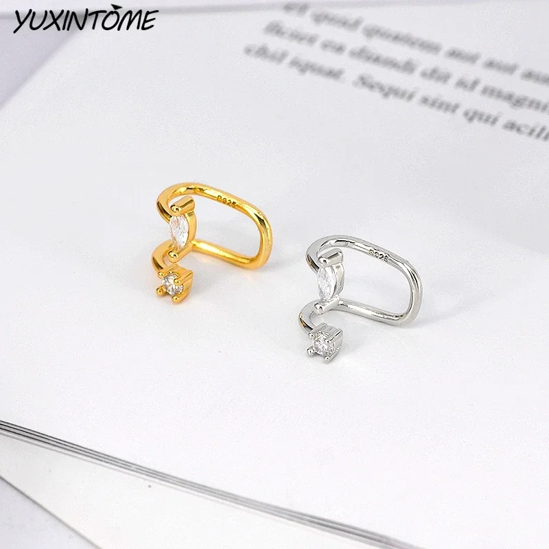 Premium 18K Gold Earrings for Women Fashion Clip on Earrings Cartilage Non Perforating Earclips Wedding Ear Cuff Jewelry Gift