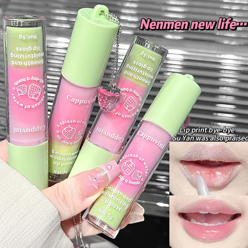 Cappuvini بلسم الشفاه ترطيب ترطيب الشفاه العناية تحسين التجاعيد الشفاه الكورية نمط طبطب الشفاه السعر المنخفض مرآة نوع للجنسين الشتاء الأساسية