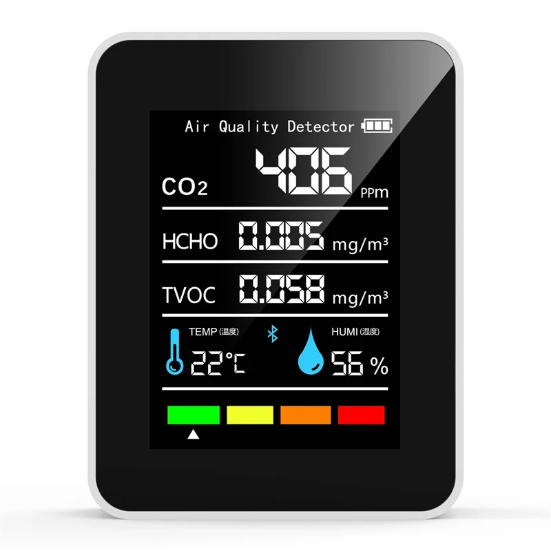N35R-5 In1 CO2 측정기 디지털 온도 습도 테스터 이산화탄소 감지기 공기 품질 모니터 TVOC HCHO 분석기