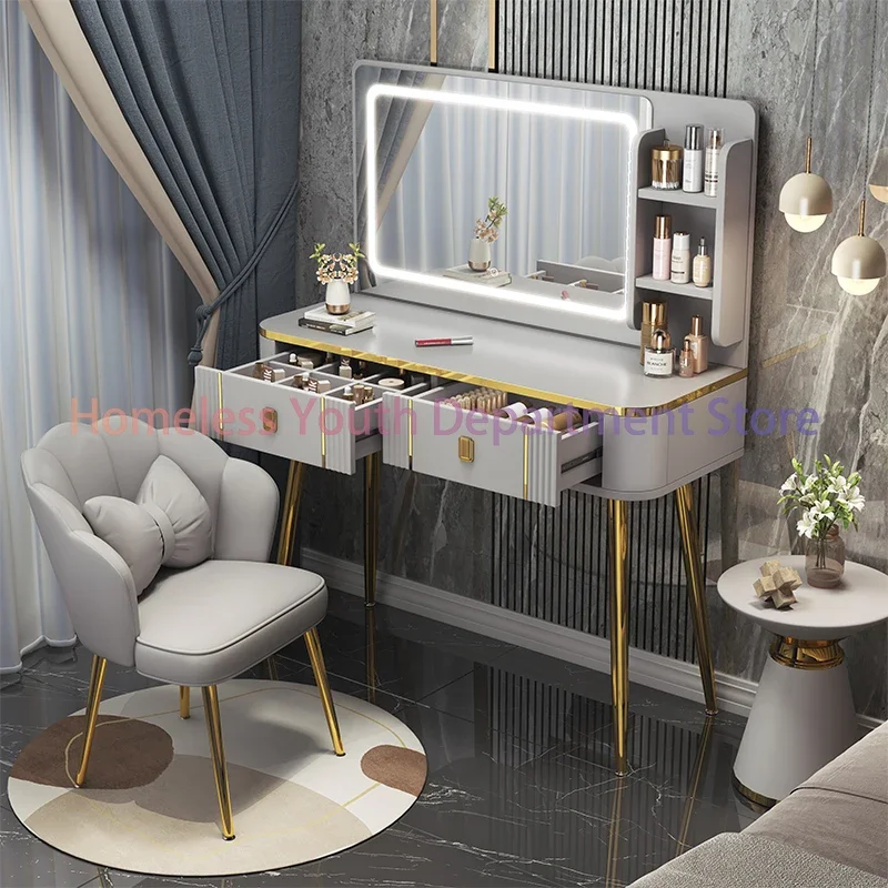 Laci meja rias kecil, Set Furniture Organizer penyimpanan lemari Salon Makeup