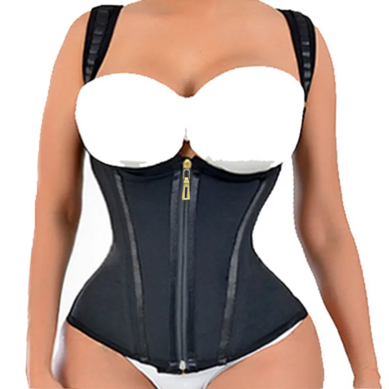 AfruliA Slimming Body Shaper High Compression Waist Trainer Vest Belly Modeling Belt Mesh Tank Top Fajas Colombian Girdle Corset