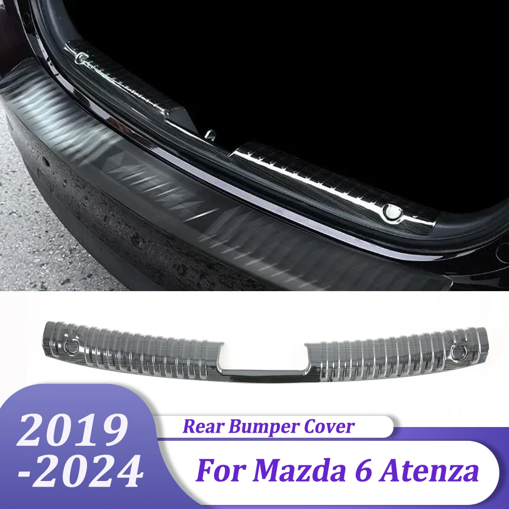 

Car Accessories Inner Rear Bumper Protector Cover Outer Tail Trunk Tread Plate Trim For Mazda 6 Atenza 2019-2024