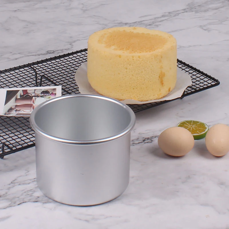 4/5/6/7/8 Inch Cake Mold Heighten Chiffon Baking Pan Mold with Removable Bottom Aluminum Alloy Cake Round Baking Tray Bakeware