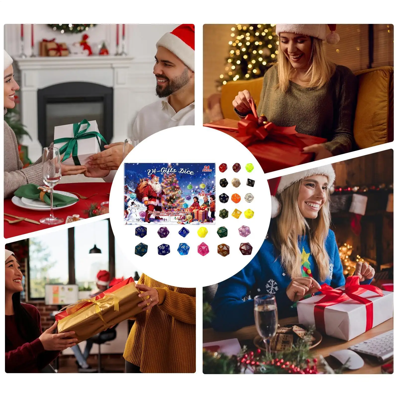 

Рождественская игрушка обратного отсчета, вечерние игровые принадлежности, настольная игра, календарь обратного отсчета для семьи, для женщин, мальчиков, девочек, молодежи, подростков, жены