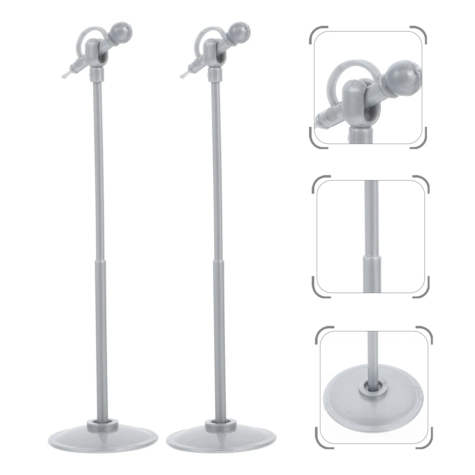 

House Ornament 15pcs Mini Microphones Model Fake Microphones for Kids Toy Decor Miniature Plastic Adornment Accessories Set