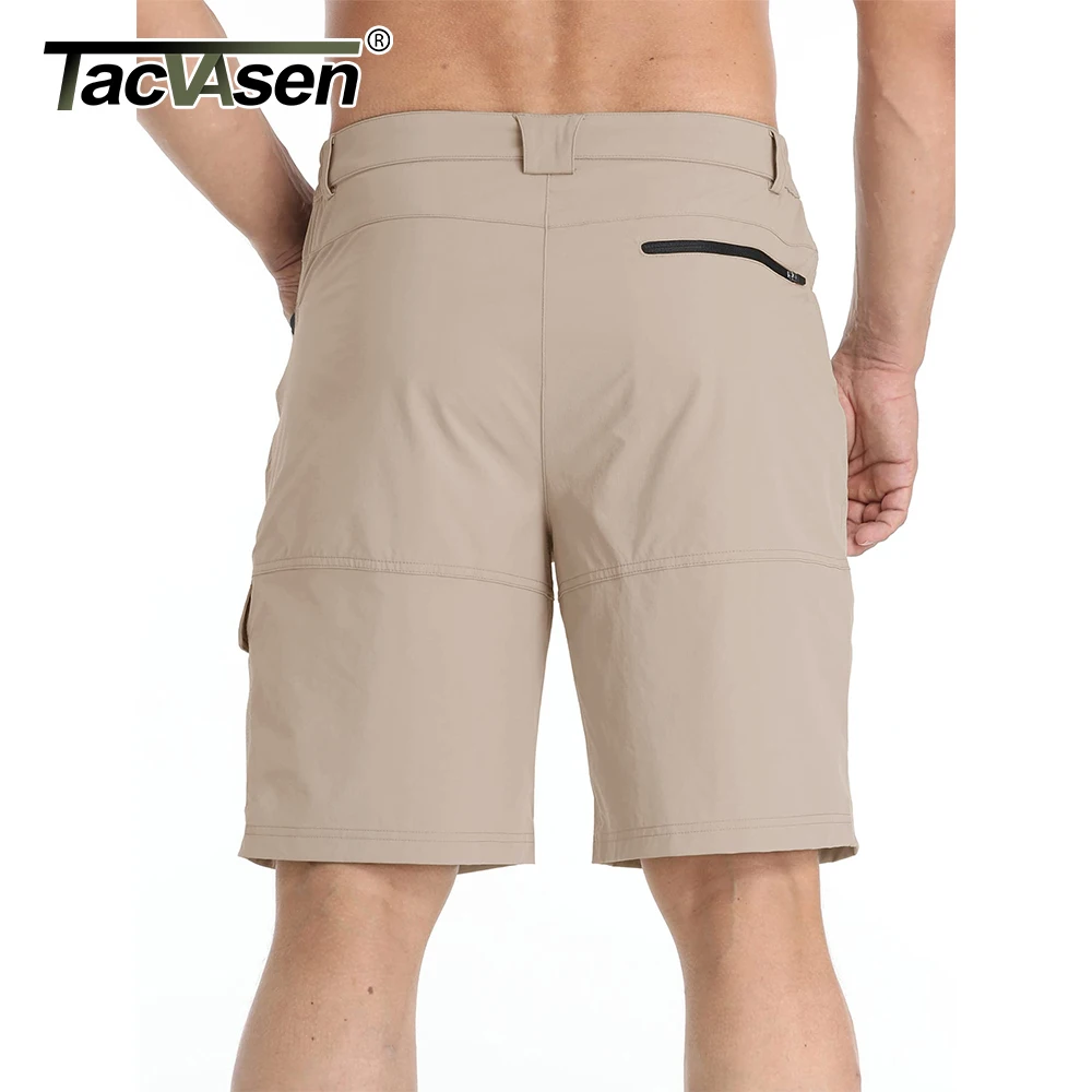 TACVASEN Summer Men\'s Quick Dry Work Shorts Casual Hiking Cargo Shorts Multiple Pockets Lightweight Outdoor Fishing Short Pants