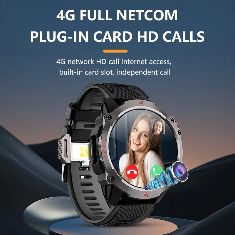 4G LTE Smartwatch 1.5 "GPS HD كاميرا واي فاي 4G بطاقة SIM وعرة 16GB-ROM Play Store APP تحميل الرجال النساء أندرويد ساعة ذكية 2024