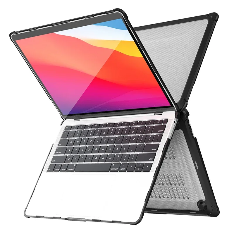Case For Apple MacBook Air 13 2020 2018 A2337 M1 A2179 A1932 Laptop Case Stand Holder Shockproof Anti-scratch Protective Cover