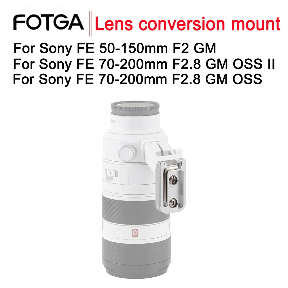 

FOTGA Quick Release Plate For Sony Master Lens Akka Conversion Seat Clamp For Sony FE 100-400mm F4.5-5.6 GM OSS Camera QR Plate