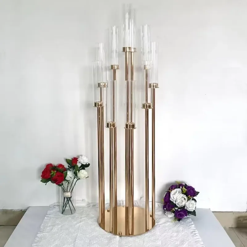 Modern Gold/Silver Iron Candelabra Candle Holders 126CM/50