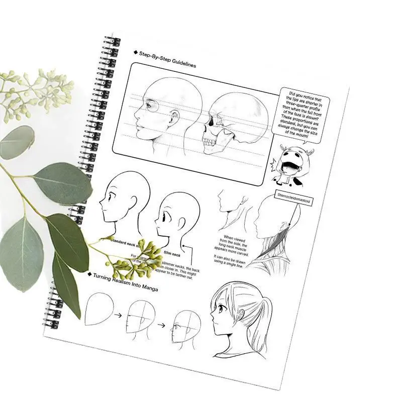 Exemple de techniques de dessin pour expressions faciales dans le style manga.