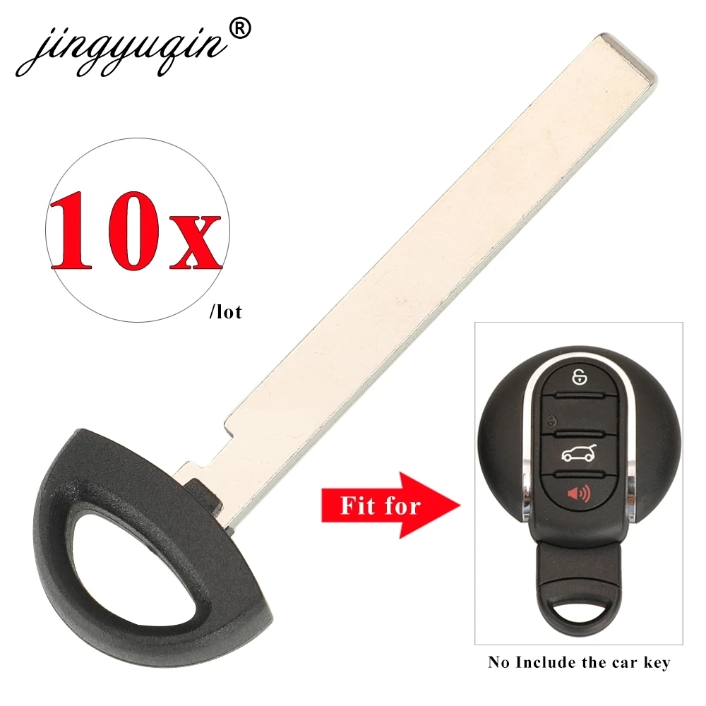 

Jingyuqin 10 шт., заготовка для ключей с необрезанным лезвием для BMW Mini Cooper Countryman Clubman F-Series F55 F56 2015-2018, умный дистанционный автомобильный брелок