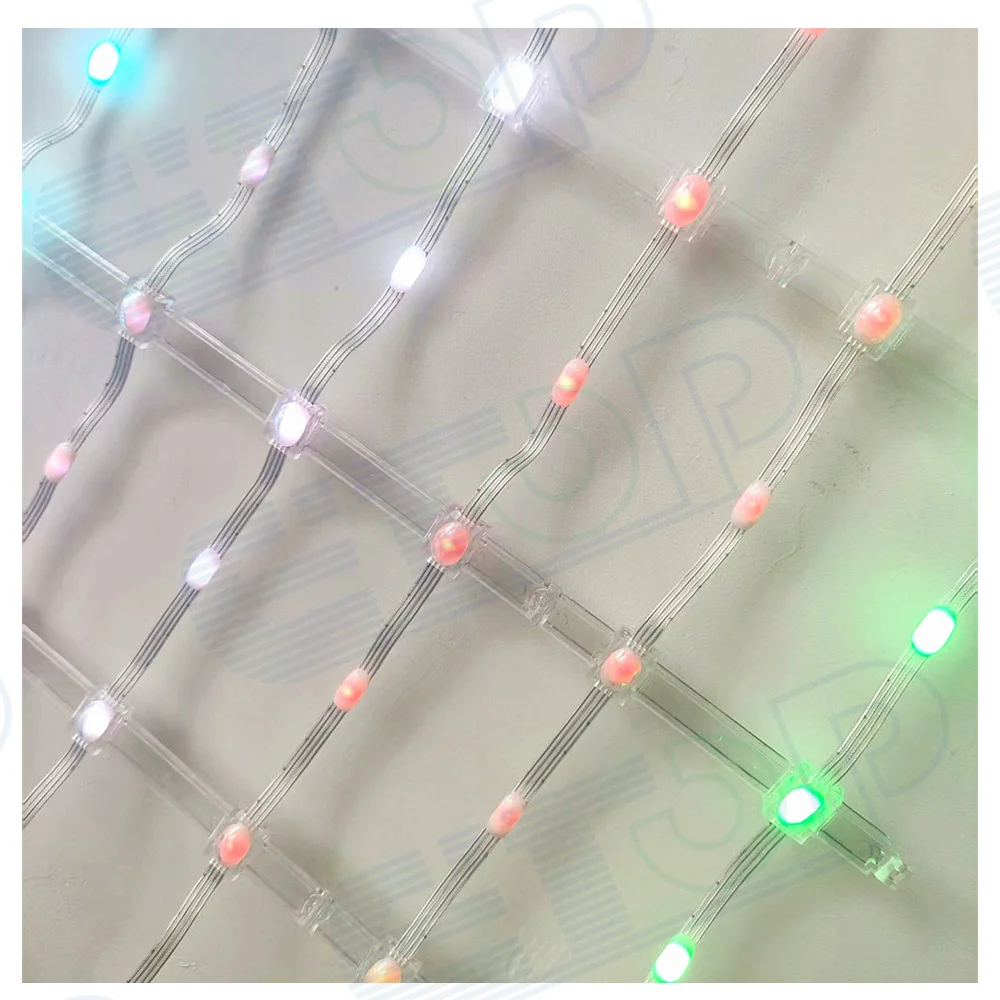 

DC12V 5cm Pitch Addressable RGB Smart LED Pebble/Seed Flexible Matrix Grid Screen Lights P67 pixels DIY pattern available