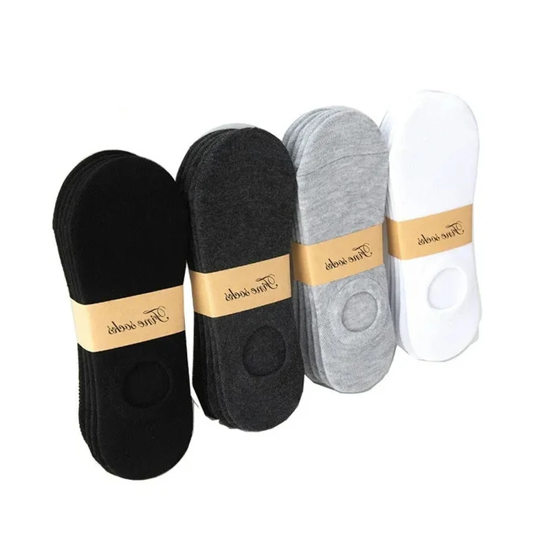 3 Pairs=6pcs Low Cut Mens Boat Sock Solid Color Black White Grey Breathable Sports Cotton Socks Male Short Ankle Socks Women Men