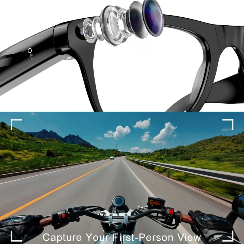 Hot Smart AI Glasses 800W HD 8K Shooting Camera Video Record Photo Voice Call Translation Waterproof Smart Sunglasses 2026