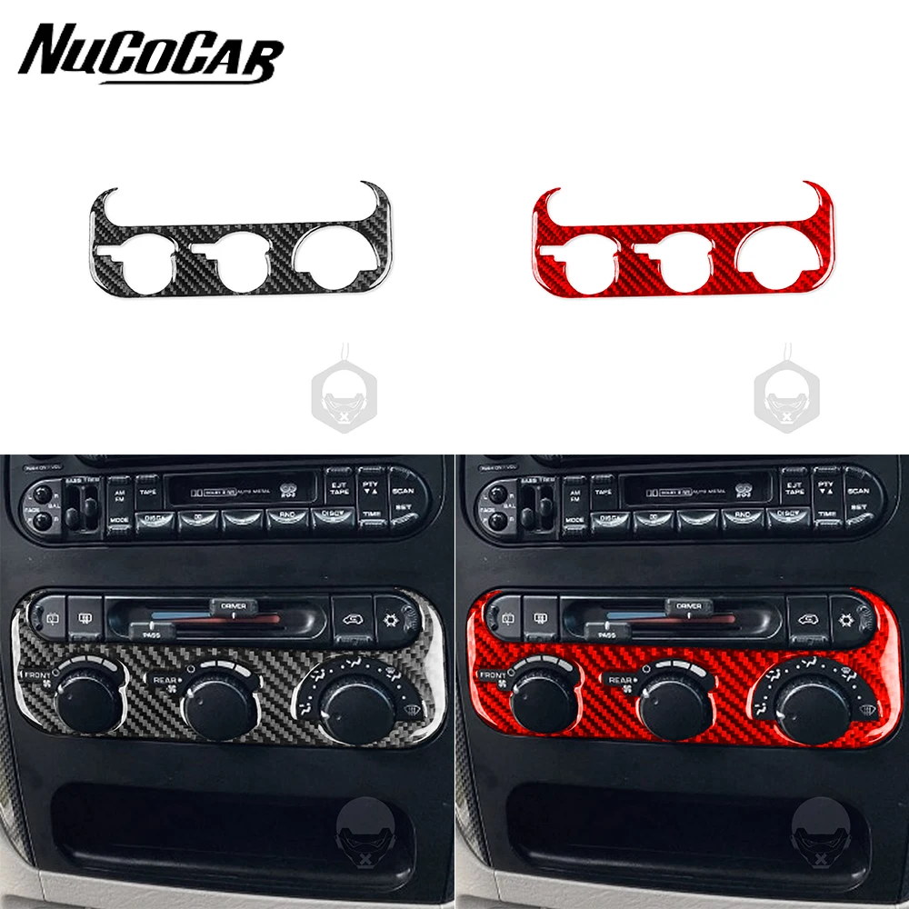 

For Dodge Caravan 2001-2007 Carbon Fiber Manual air conditioning adjustment Panel Car Interior Accessories Decorative Stickers