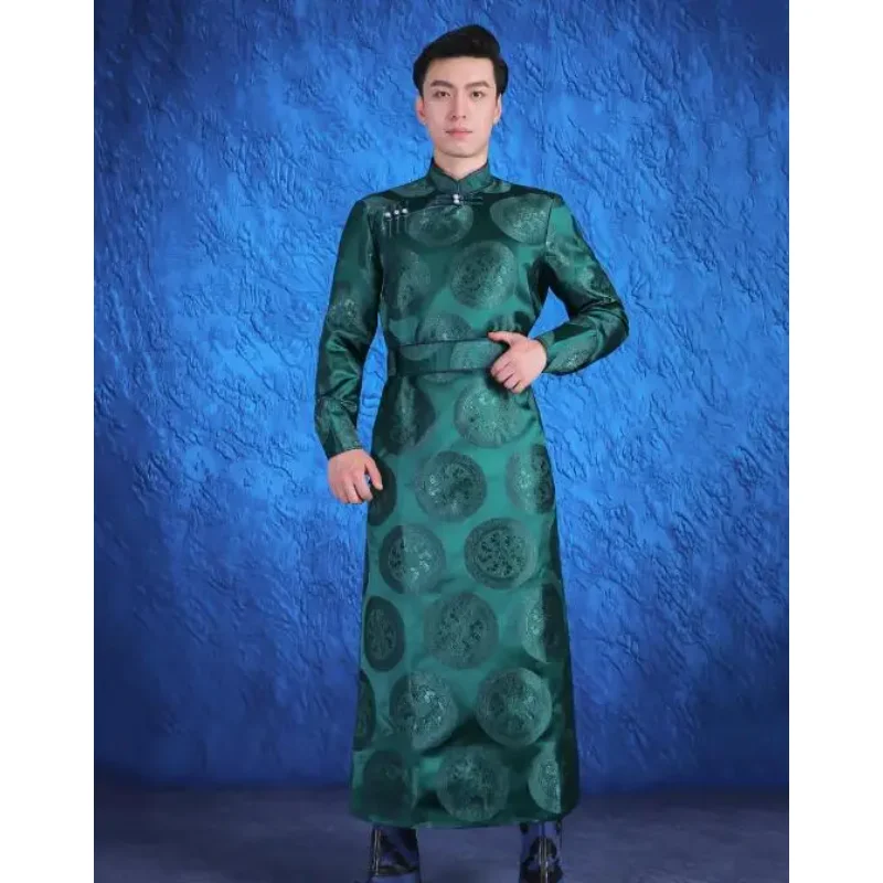 Mongolian Men's Mongolian Robe Ethnic Dance Performance Mongolian Costume Lifewear Robe