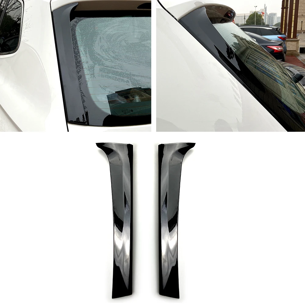 

Car Rear Window Side Spoiler Canard Canards Splitter Glossy Black Exterior Accessories For VW Tiguan MK2 2017-2023