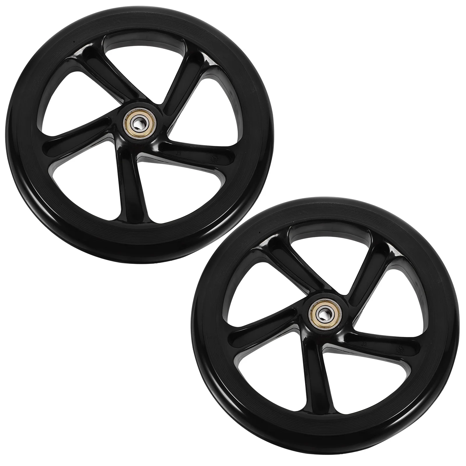 2pcs Replacement Scooter Wheels 100Mm Pu Wear-Resistant Flexible Universal Wheel For Stunt Kick Electric Scooter Easy