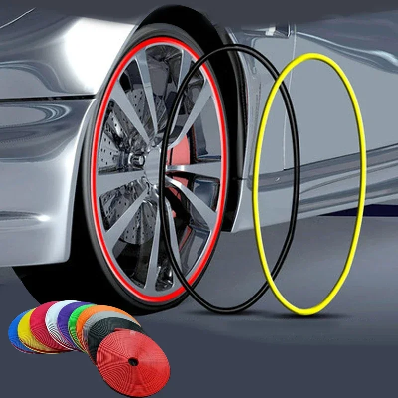 Car Wheel Decorative Strip 8/2m Tire Hub Protection Bumper Strip Door Protector Tire Guard Line Accessories Tools