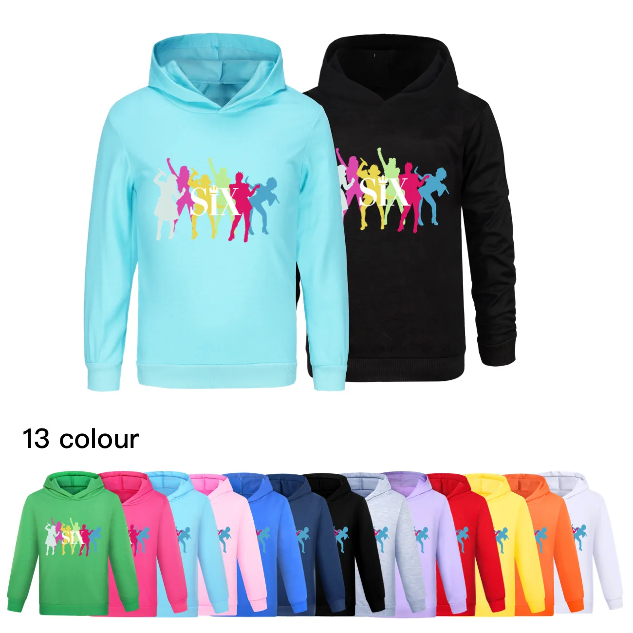 Kids Six The Musical Jumper Children Long Sleeve Coats  Clothes Toddler Girls Casual Pocket Hoodie Boys Pullover Sweatshirt