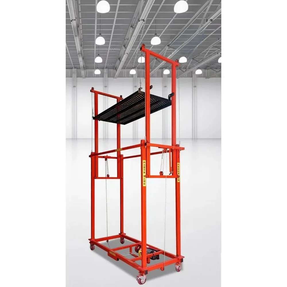 Electric scaffolding foldable household portable mobile lifting platform