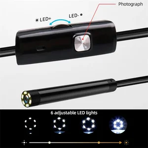 KERUI Industrial Borescope, 3 in 1 Endoscope Camera with 6 LEDs, Type C,IP67 Waterproof, OTG Mini Camera for Pipeline Inspection