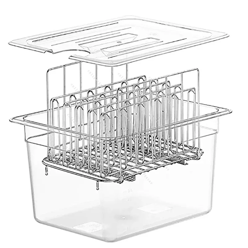 Sous Vide Cooker Machine 11L Container with Stainless Steel Rack Dividers Separator Slow Cooker Kits Accessories
