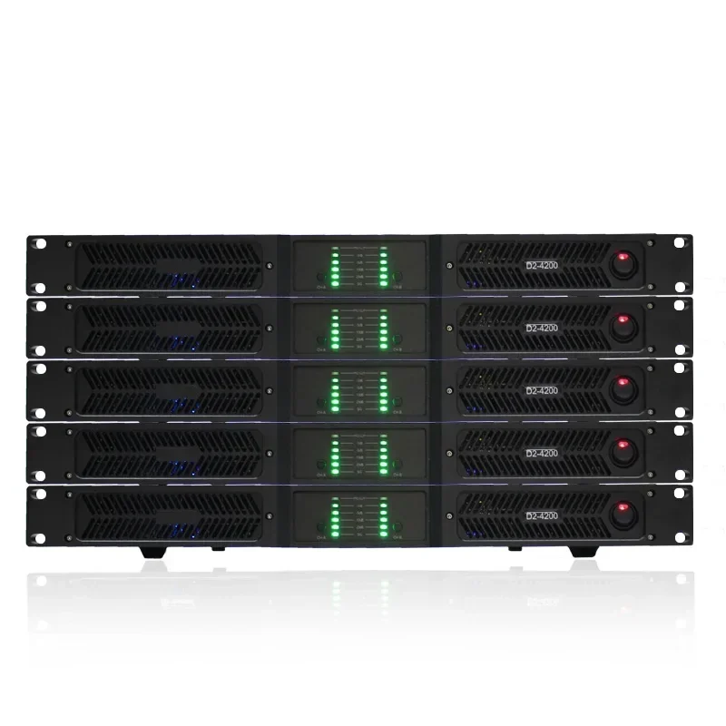 

HotD2-4200 Powerful Digital 1u Subwoofer Amplifier 2 Ohms Stable Professional High Power Amp