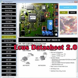 Software de reparación ECU, hoja de datos Ecus 2,0, diagrama PCB con componentes electrónicos de ECU e información adicional para IAW Bosch