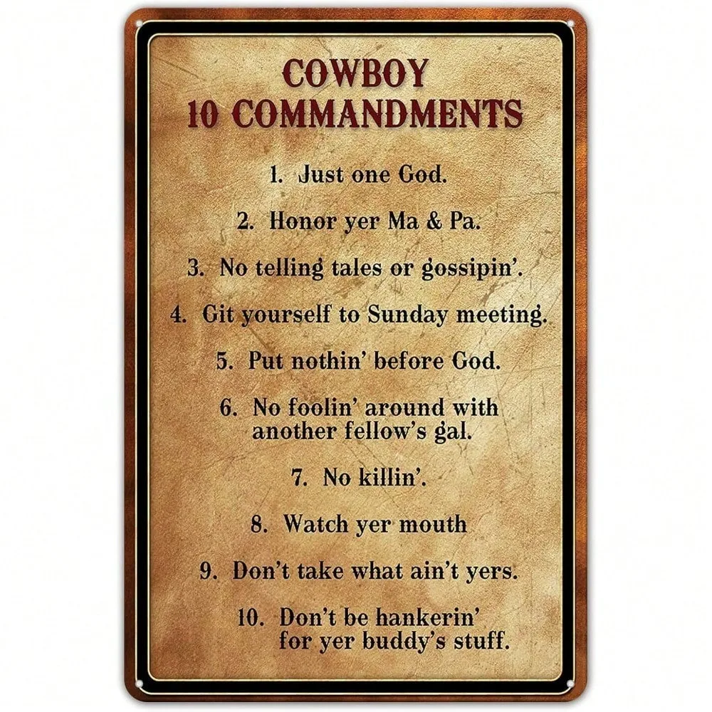 

Vintage Art Deco Tin Sign, Valentine's & Ramadan 2026 Decor, Retro Metal Wall Art for Western Man Cave, Garage Gym Rustic Poster