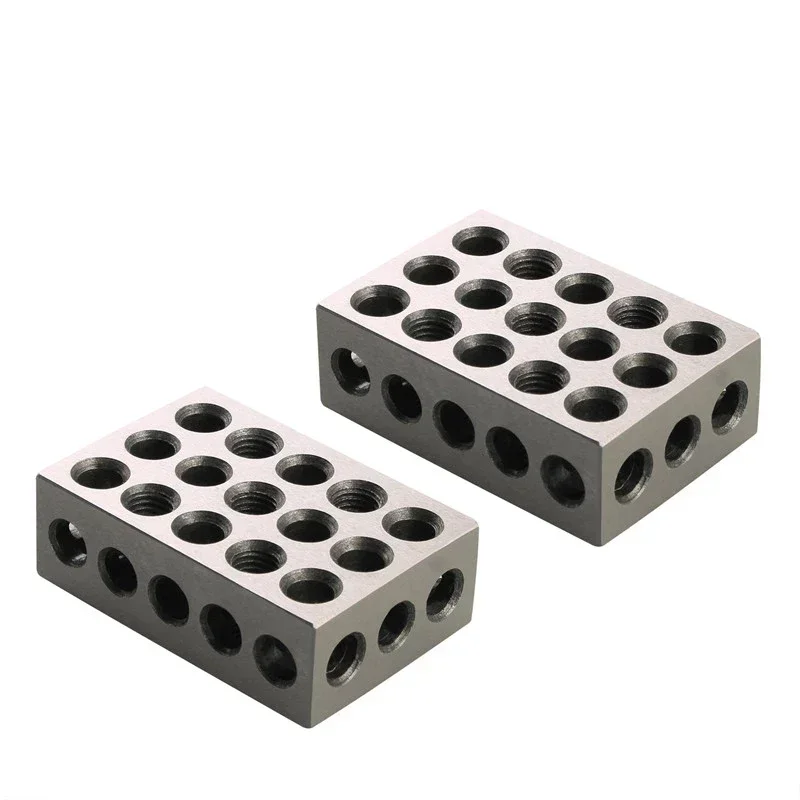 1set 23 holes Precision 25-50-75mm Blocks parallel clamping block set, steel block 23 Holes 1-2-3