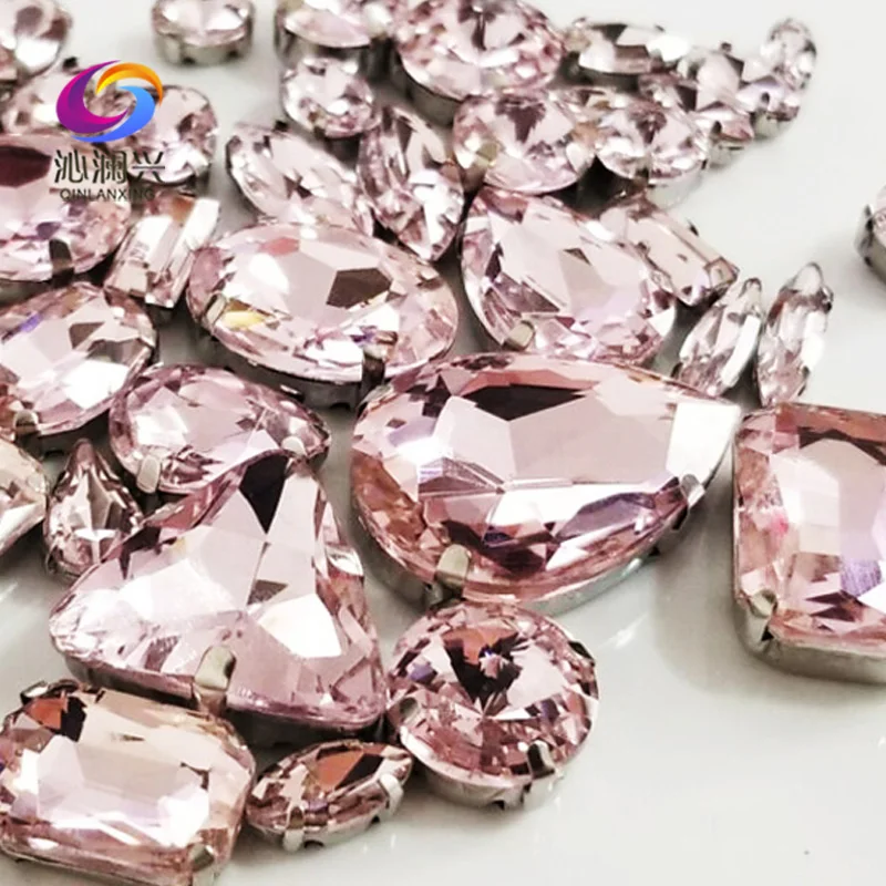68Pcs Mix Crystal Silver Claw Setting Rhinestones