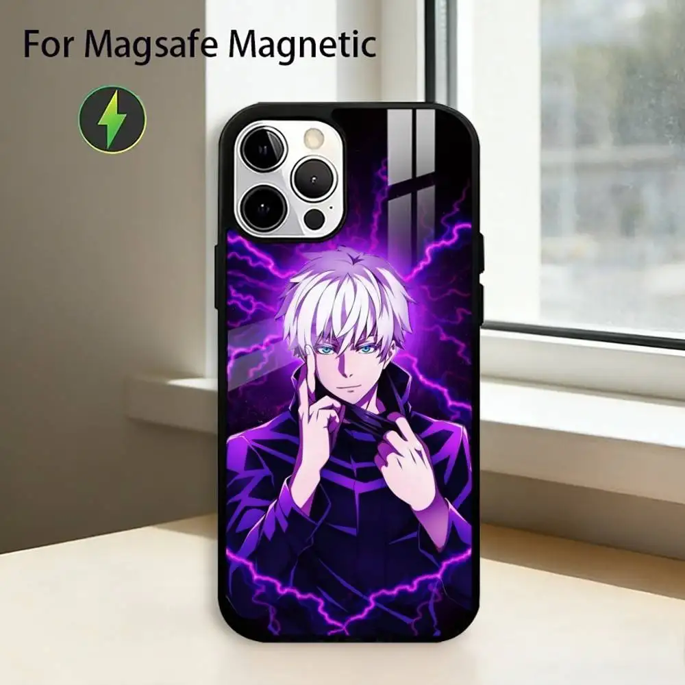 J-Jujutsu Kaisen Anime Phone Case For iPhone17,16,15,14,13,12,11 Plus,Pro Magnetic For Magsafe Wireless Charging