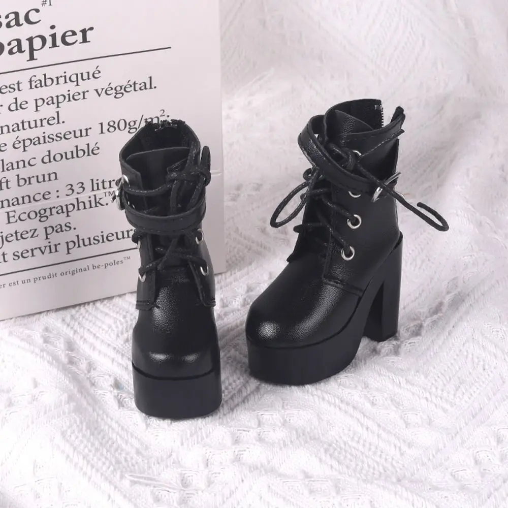 1 Pair High-top Boots High-top 1/3 BJD Doll's Boots Suede Rifle Shoes 1/3 BJD Doll's Shoes Mini Glossy 60/70cm Doll Boots Girls