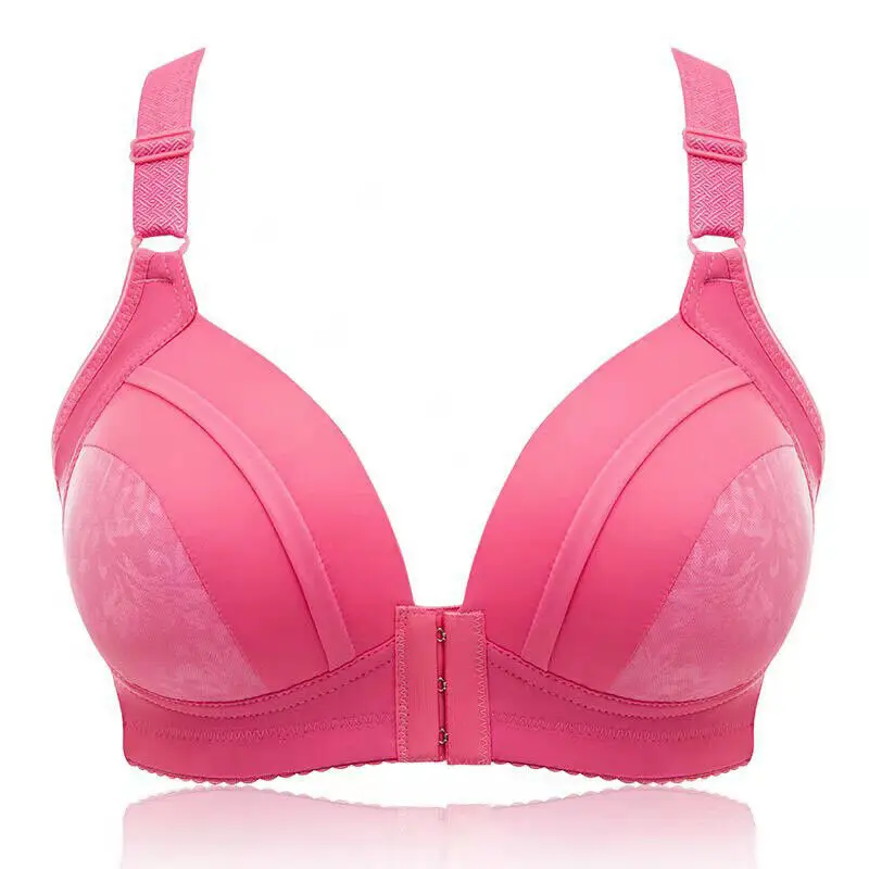 Women Front Button Wireless Bra Everyday Wear Bra Women Lingerie Supportive Bra Front Closure Bra Underwire-free Push Up Bra