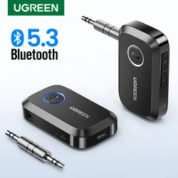 Bluetooth Car Receiver Adapter 3.5mm AUX Jacks for Car Speakers Audio Music Receiver Hands Free Bluetooth 5.3 Adapter