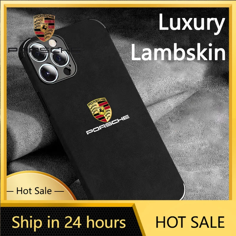 

Car Sticker For Porsche For Porsche Emblems Suede All-inclusive Phone Case for iPhone 16 15 13 14 11 12Pro Max 12Mini 7 8 XR X X